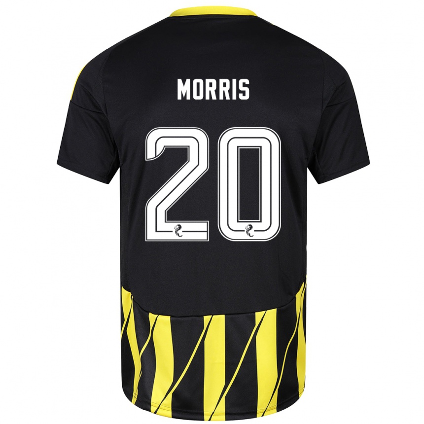 Férfi Labdarúgás Shayden Morris #20 Fekete Sárga Idegenbeli Jersey 2024/25 Mez Póló Ing