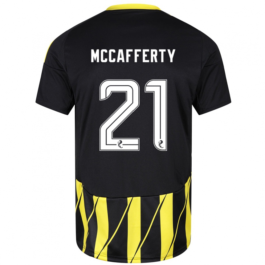 Férfi Labdarúgás Eirinn Mccafferty #21 Fekete Sárga Idegenbeli Jersey 2024/25 Mez Póló Ing