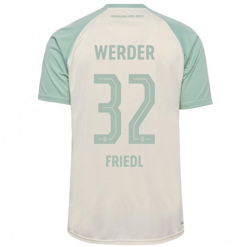 Férfi Labdarúgás Marco Friedl #32 Törtfehér Világoszöld Idegenbeli Jersey 2024/25 Mez Póló Ing