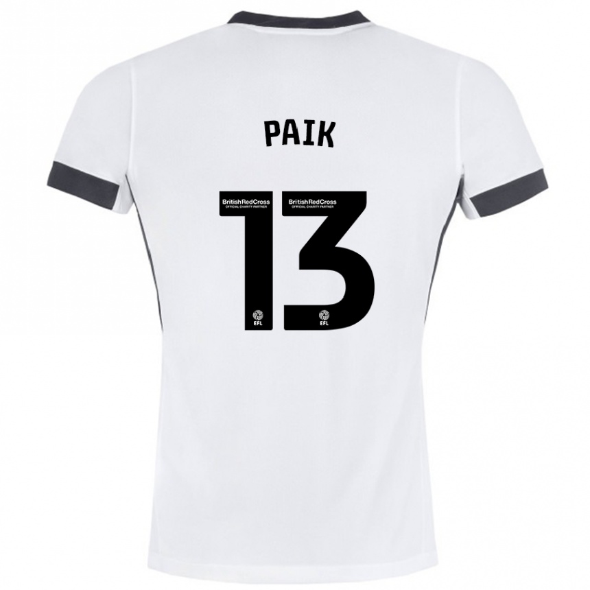 Férfi Labdarúgás Seung-Ho Paik #13 Fehér Fekete Idegenbeli Jersey 2024/25 Mez Póló Ing