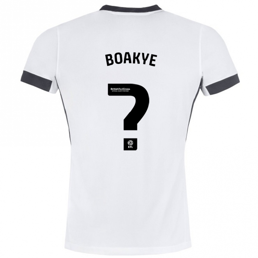 Férfi Labdarúgás Godfred Boakye #0 Fehér Fekete Idegenbeli Jersey 2024/25 Mez Póló Ing