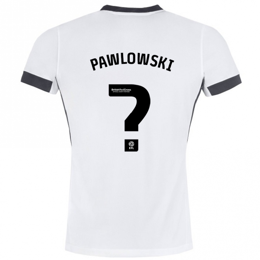 Férfi Labdarúgás Jakub Pawlowski #0 Fehér Fekete Idegenbeli Jersey 2024/25 Mez Póló Ing