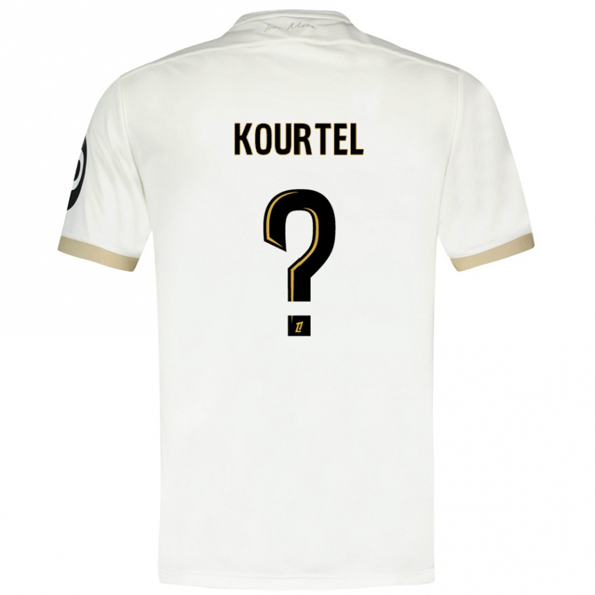 Férfi Labdarúgás Kaïs Kourtel #0 Fehér Arany Idegenbeli Jersey 2024/25 Mez Póló Ing