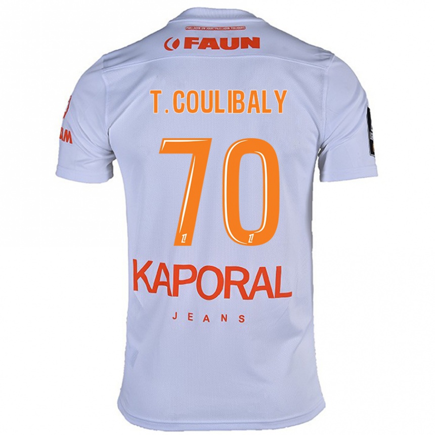 Férfi Labdarúgás Tanguy Coulibaly #70 Fehér Idegenbeli Jersey 2024/25 Mez Póló Ing