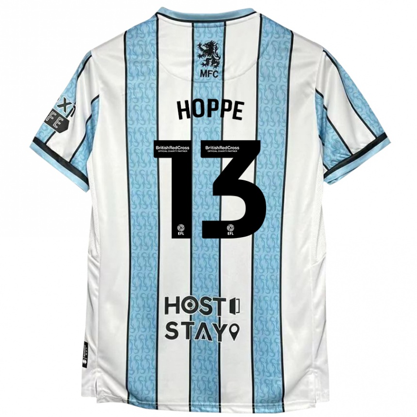 Férfi Labdarúgás Matthew Hoppe #13 Fehér Kék Idegenbeli Jersey 2024/25 Mez Póló Ing