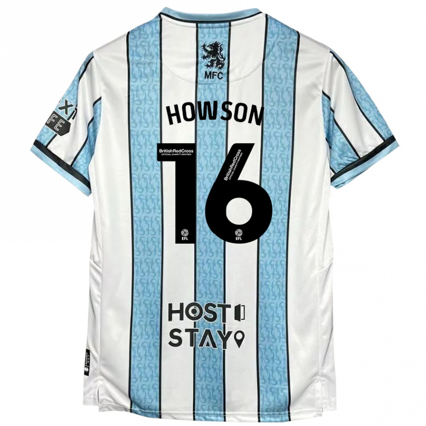 Férfi Labdarúgás Jonathan Howson #16 Fehér Kék Idegenbeli Jersey 2024/25 Mez Póló Ing