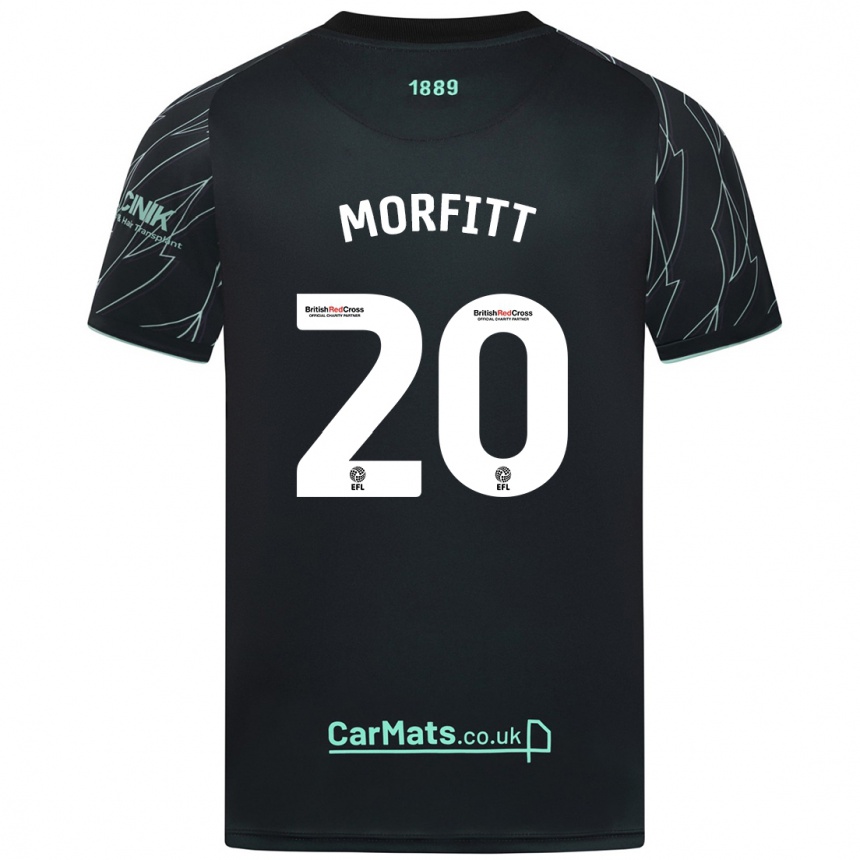 Férfi Labdarúgás Izzy Morfitt #20 Fekete Zöld Idegenbeli Jersey 2024/25 Mez Póló Ing