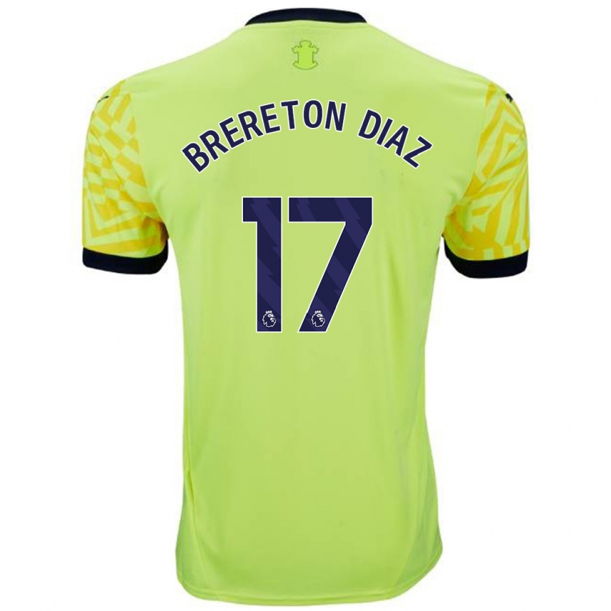 Férfi Labdarúgás Ben Brereton Díaz #17 Sárga Idegenbeli Jersey 2024/25 Mez Póló Ing