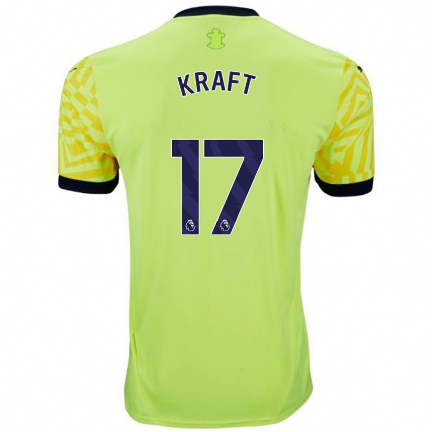 Férfi Labdarúgás Emily Kraft #17 Sárga Idegenbeli Jersey 2024/25 Mez Póló Ing