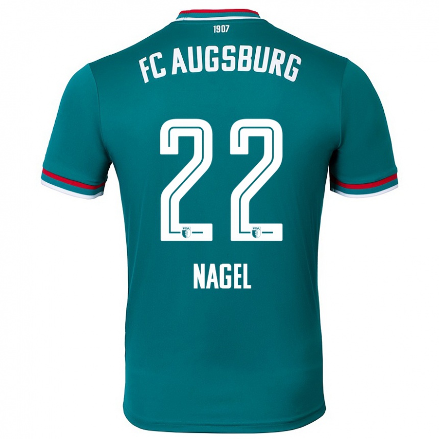 Férfi Labdarúgás Timo Nagel #22 Sötétzöld Idegenbeli Jersey 2024/25 Mez Póló Ing