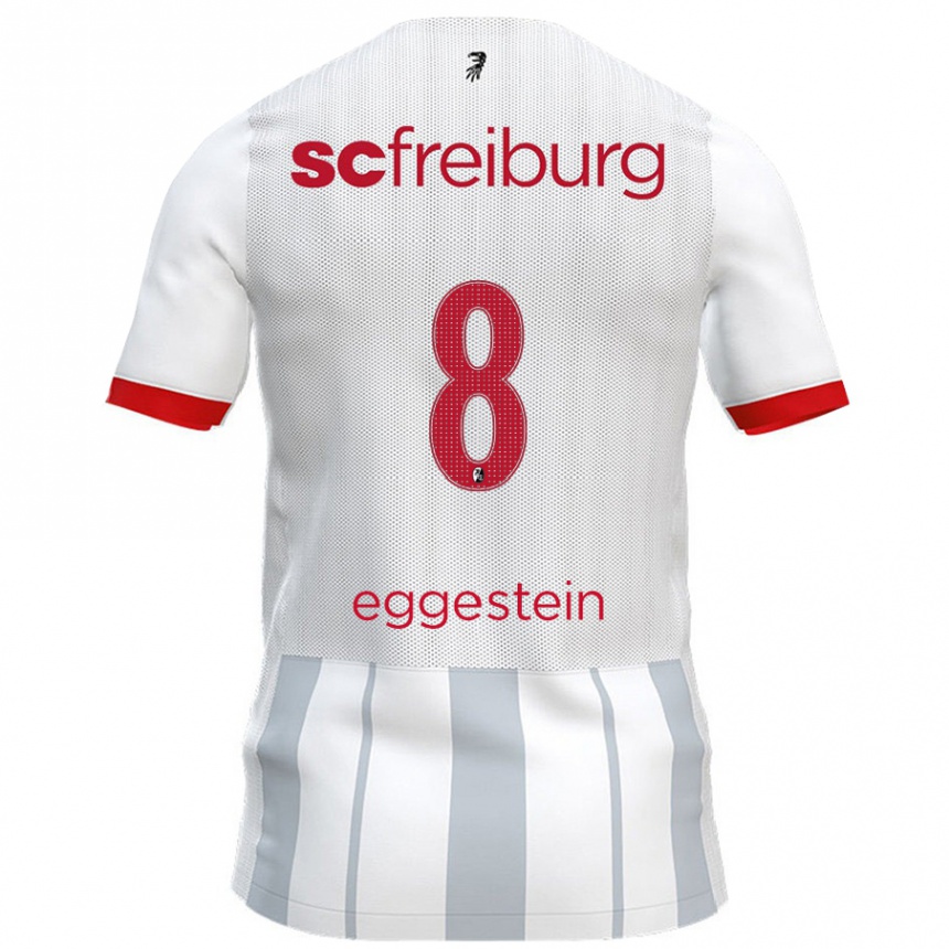 Férfi Labdarúgás Maximilian Eggestein #8 Fehér Szürke Idegenbeli Jersey 2024/25 Mez Póló Ing