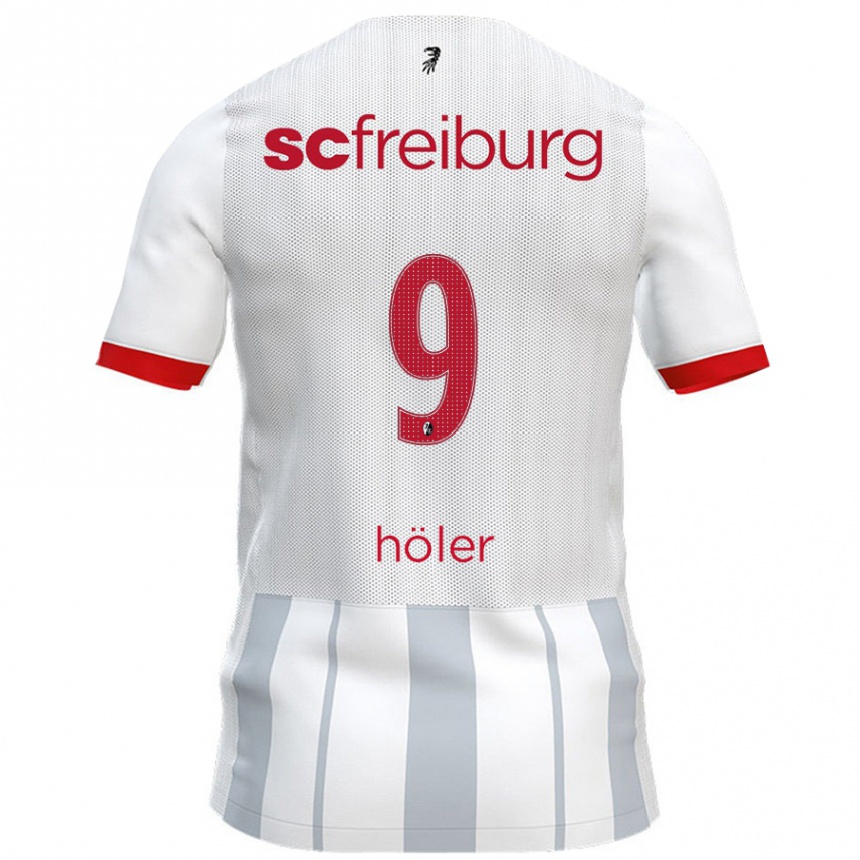 Férfi Labdarúgás Lucas Höler #9 Fehér Szürke Idegenbeli Jersey 2024/25 Mez Póló Ing