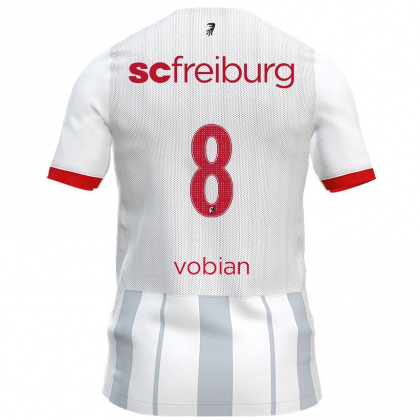 Férfi Labdarúgás Selina Vobian #8 Fehér Szürke Idegenbeli Jersey 2024/25 Mez Póló Ing