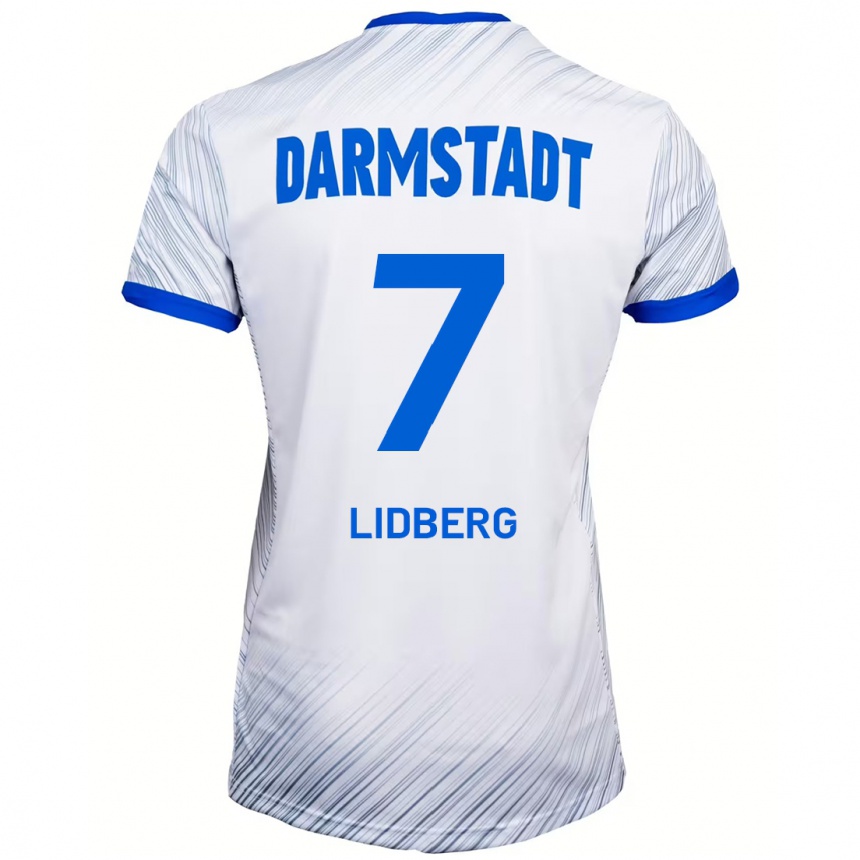 Férfi Labdarúgás Isac Lidberg #7 Fehér Kék Idegenbeli Jersey 2024/25 Mez Póló Ing