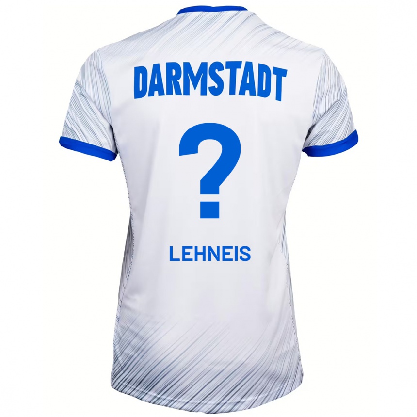 Férfi Labdarúgás Daniel Lehneis #0 Fehér Kék Idegenbeli Jersey 2024/25 Mez Póló Ing