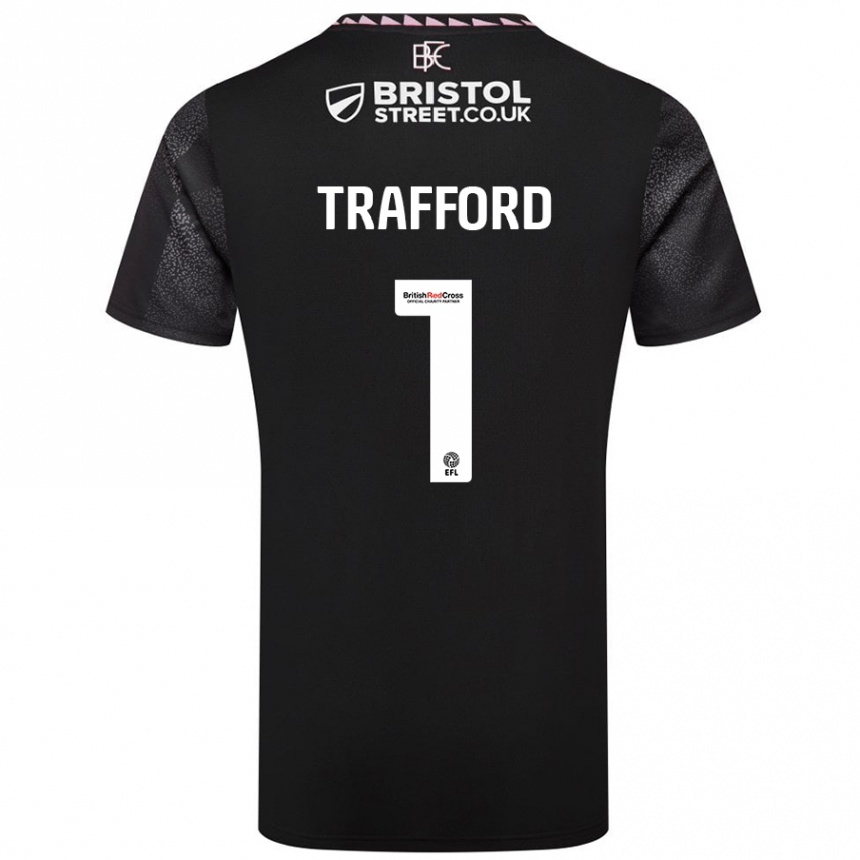 Férfi Labdarúgás James Trafford #1 Fekete Idegenbeli Jersey 2024/25 Mez Póló Ing