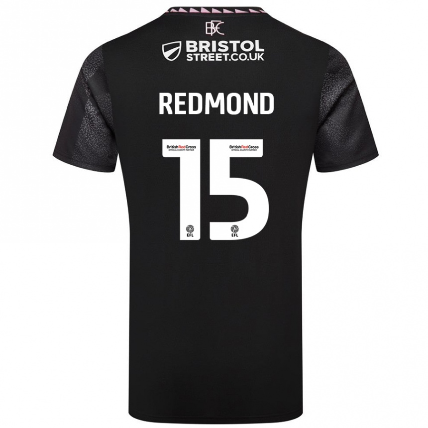 Férfi Labdarúgás Nathan Redmond #15 Fekete Idegenbeli Jersey 2024/25 Mez Póló Ing