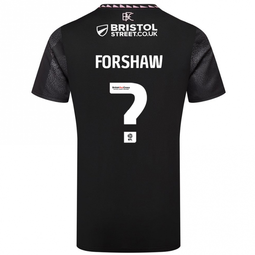 Férfi Labdarúgás Lewis Forshaw #0 Fekete Idegenbeli Jersey 2024/25 Mez Póló Ing