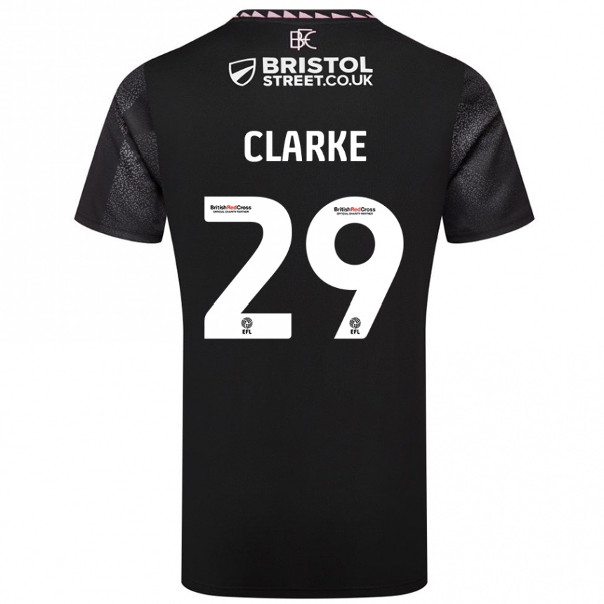 Férfi Labdarúgás Abby Clarke #29 Fekete Idegenbeli Jersey 2024/25 Mez Póló Ing