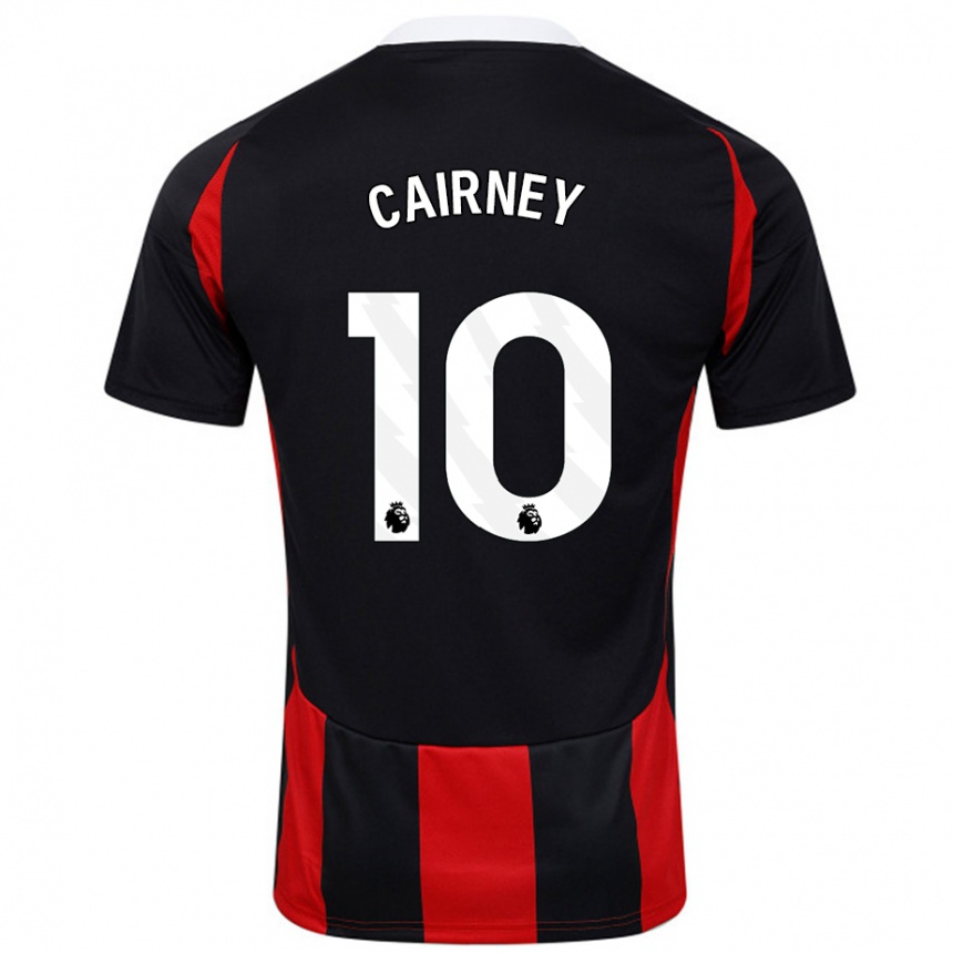 Férfi Labdarúgás Tom Cairney #10 Fekete Piros Idegenbeli Jersey 2024/25 Mez Póló Ing