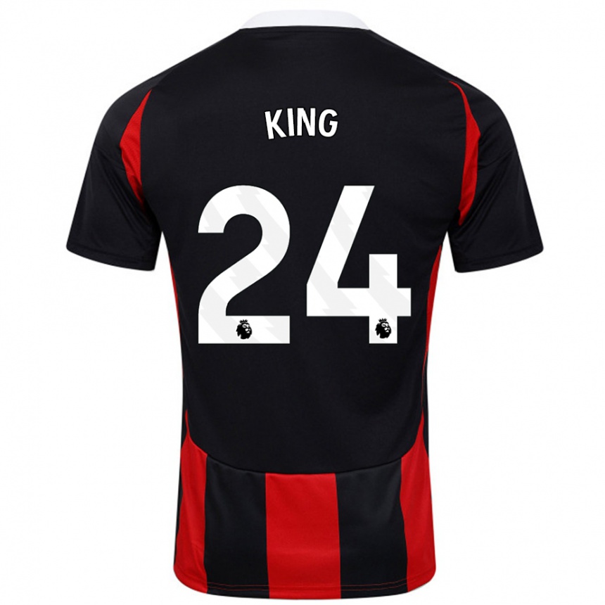 Férfi Labdarúgás Joshua King #24 Fekete Piros Idegenbeli Jersey 2024/25 Mez Póló Ing