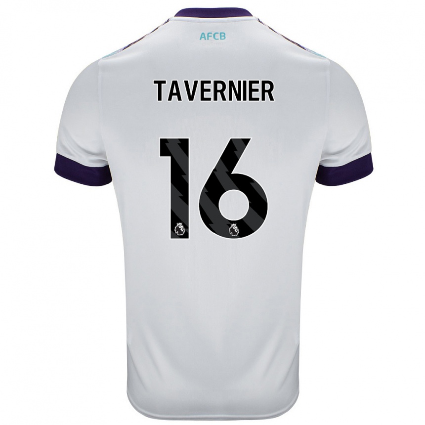 Férfi Labdarúgás Marcus Tavernier #16 Fehér Zöld Lila Idegenbeli Jersey 2024/25 Mez Póló Ing