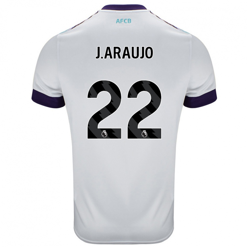 Férfi Labdarúgás Julián Araujo #28 Fehér Zöld Lila Idegenbeli Jersey 2024/25 Mez Póló Ing