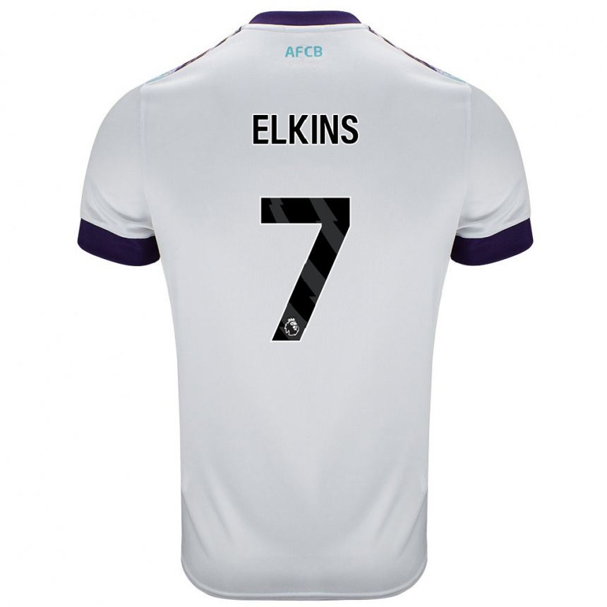 Férfi Labdarúgás Elle Elkins #7 Fehér Zöld Lila Idegenbeli Jersey 2024/25 Mez Póló Ing