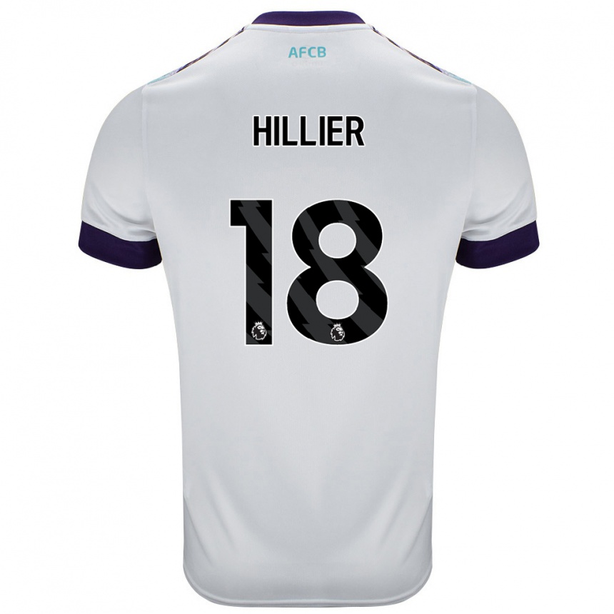 Férfi Labdarúgás Gemma Hillier #18 Fehér Zöld Lila Idegenbeli Jersey 2024/25 Mez Póló Ing