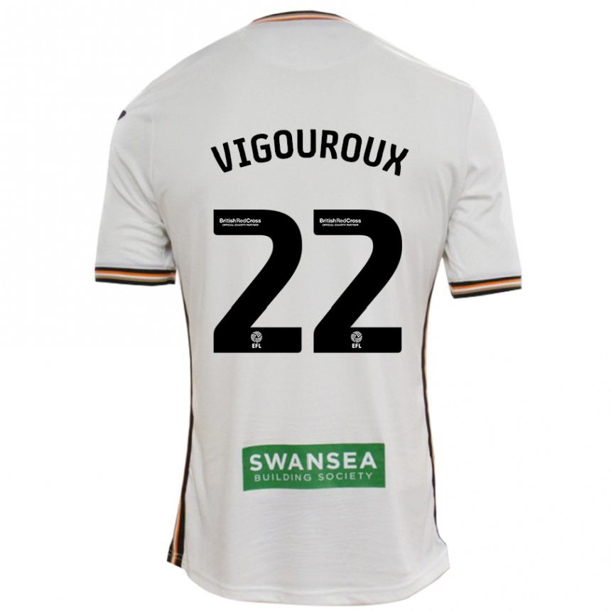 Női Labdarúgás Lawrence Vigouroux #22 Fehér Hazai Jersey 2024/25 Mez Póló Ing