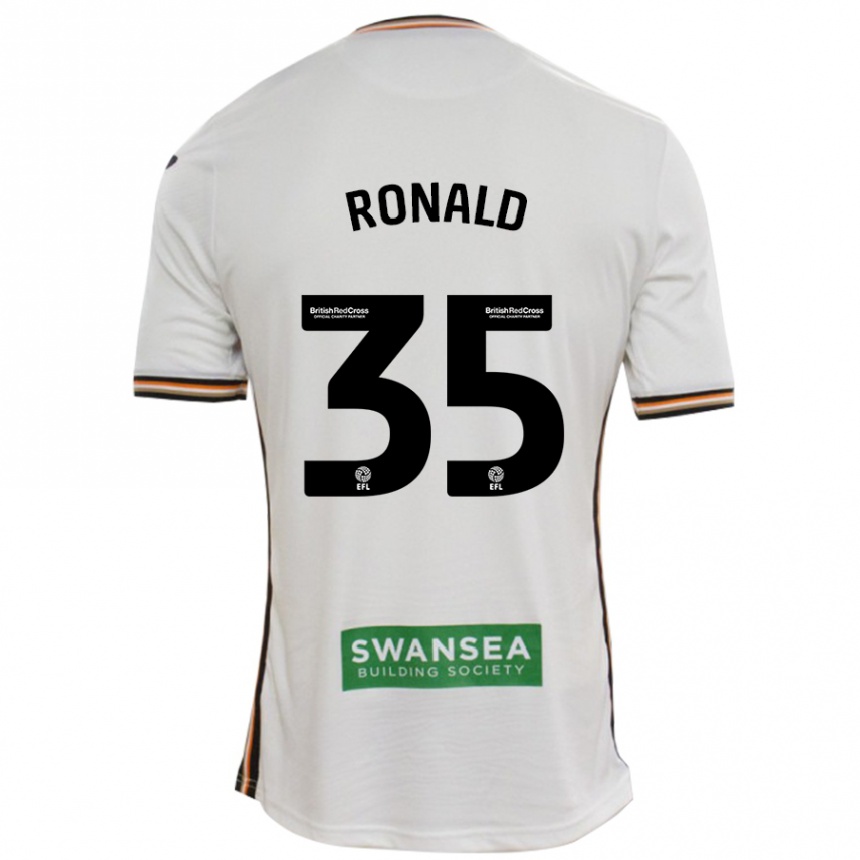 Női Labdarúgás Ronald #35 Fehér Hazai Jersey 2024/25 Mez Póló Ing