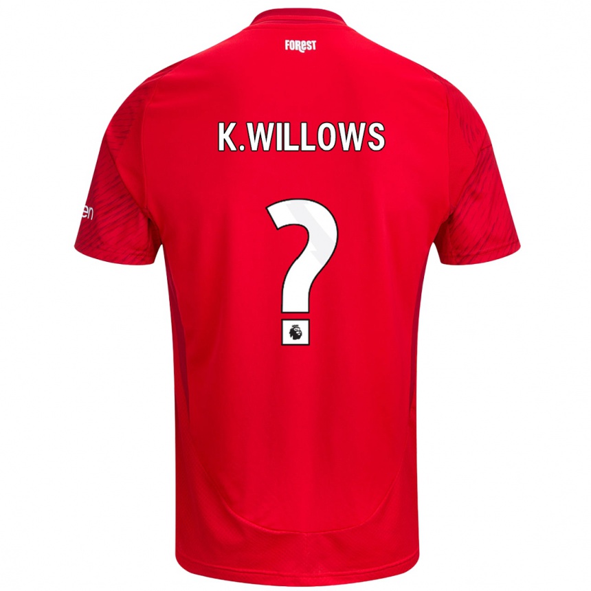 Női Labdarúgás Keehan Willows #0 Piros Fehér Hazai Jersey 2024/25 Mez Póló Ing