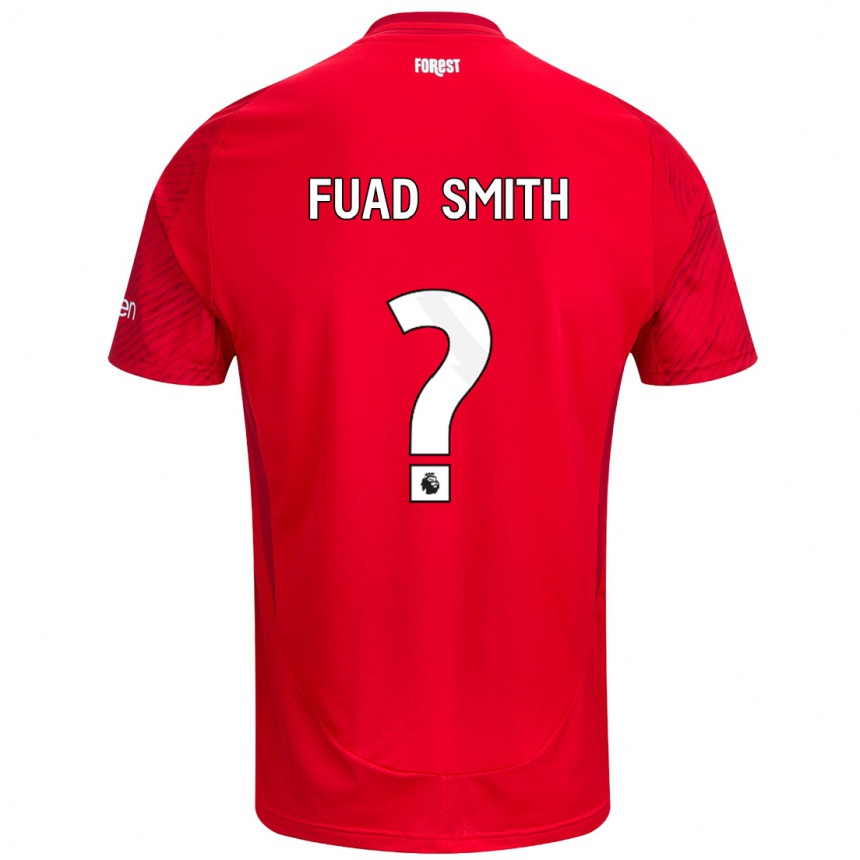 Női Labdarúgás Fuad Smith #0 Piros Fehér Hazai Jersey 2024/25 Mez Póló Ing