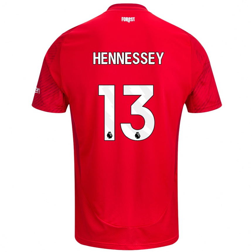 Női Labdarúgás Wayne Hennessey #13 Piros Fehér Hazai Jersey 2024/25 Mez Póló Ing