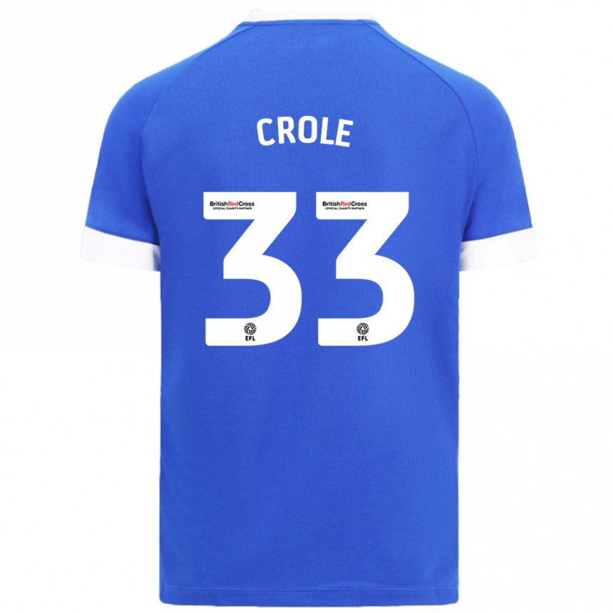 Női Labdarúgás James Crole #33 Égszínkék Hazai Jersey 2024/25 Mez Póló Ing