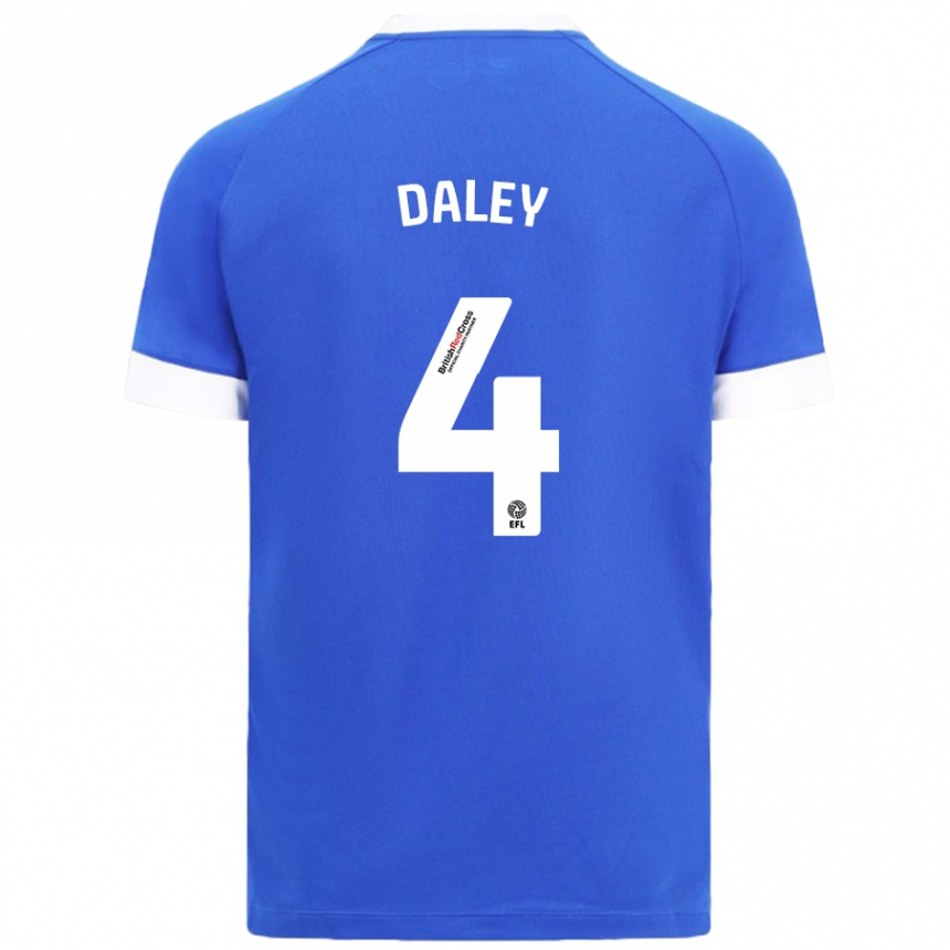 Női Labdarúgás Hannah Daley #4 Égszínkék Hazai Jersey 2024/25 Mez Póló Ing