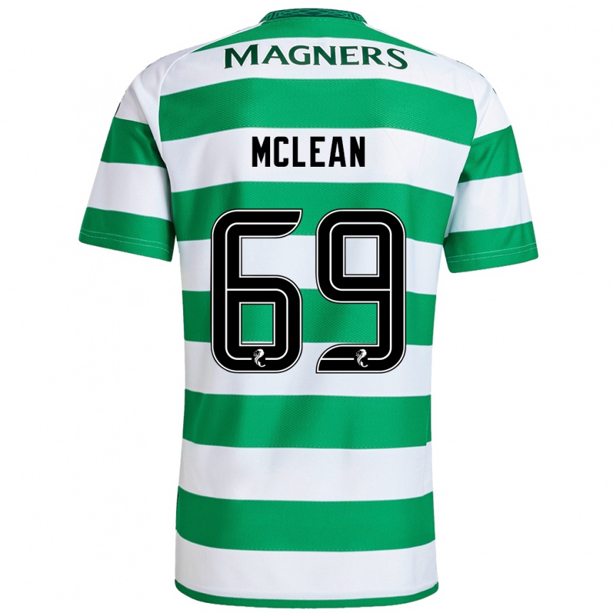 Női Labdarúgás Kai Mclean #69 Zöld Fehér Hazai Jersey 2024/25 Mez Póló Ing