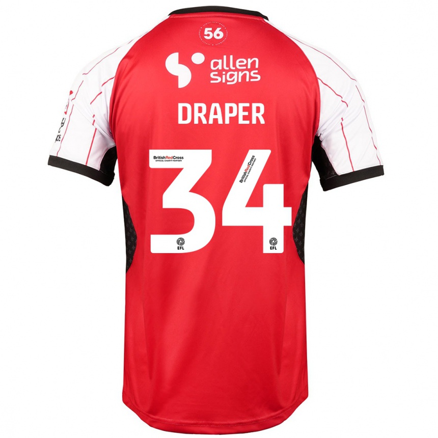 Női Labdarúgás Freddie Draper #34 Fehér Hazai Jersey 2024/25 Mez Póló Ing