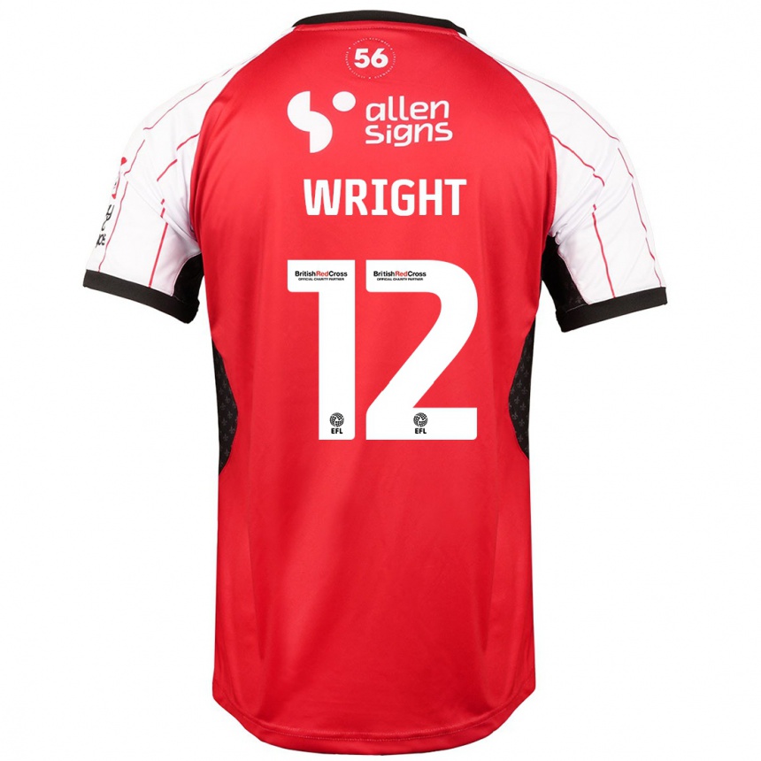 Női Labdarúgás Jordan Wright #12 Fehér Hazai Jersey 2024/25 Mez Póló Ing