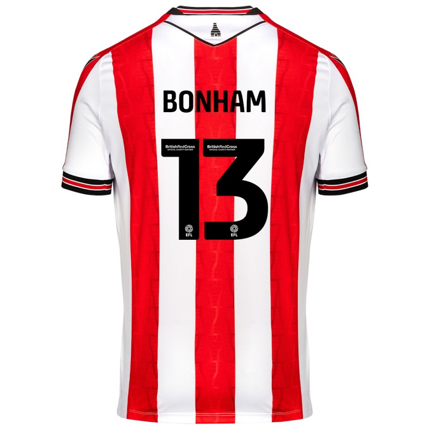 Női Labdarúgás Jack Bonham #13 Piros Fehér Hazai Jersey 2024/25 Mez Póló Ing