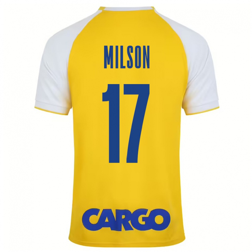 Női Labdarúgás Milson #17 Sárga Fehér Hazai Jersey 2024/25 Mez Póló Ing