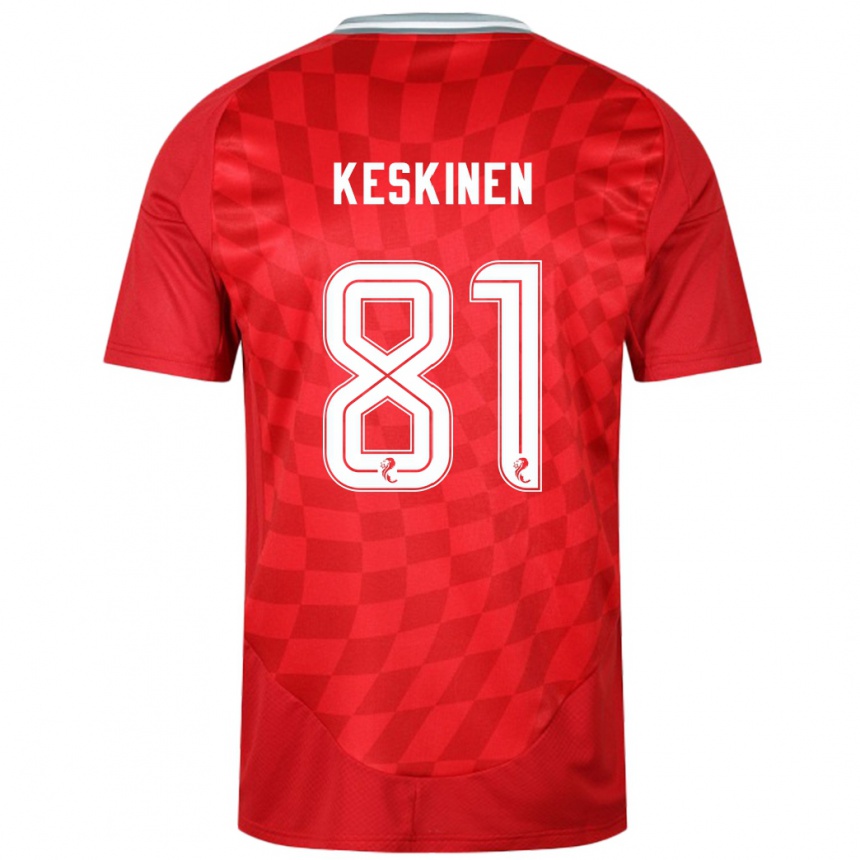 Női Labdarúgás Topi Keskinen #81 Piros Hazai Jersey 2024/25 Mez Póló Ing