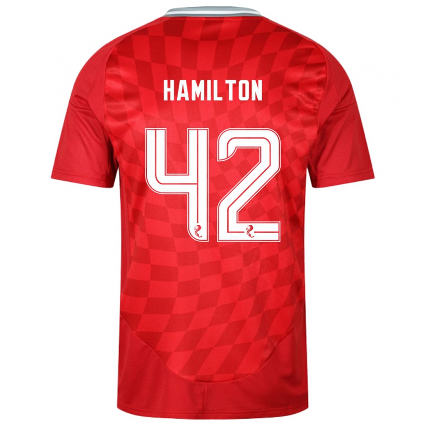 Női Labdarúgás Brendan Hamilton #42 Piros Hazai Jersey 2024/25 Mez Póló Ing