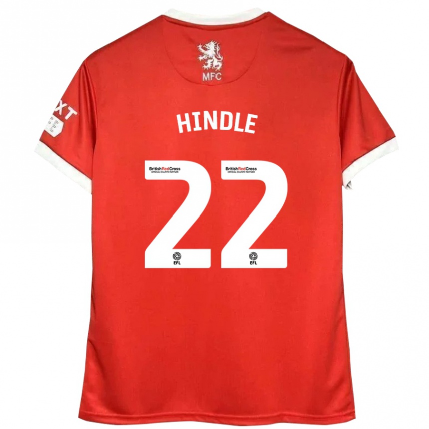 Női Labdarúgás Rachel Hindle #22 Piros Fehér Hazai Jersey 2024/25 Mez Póló Ing