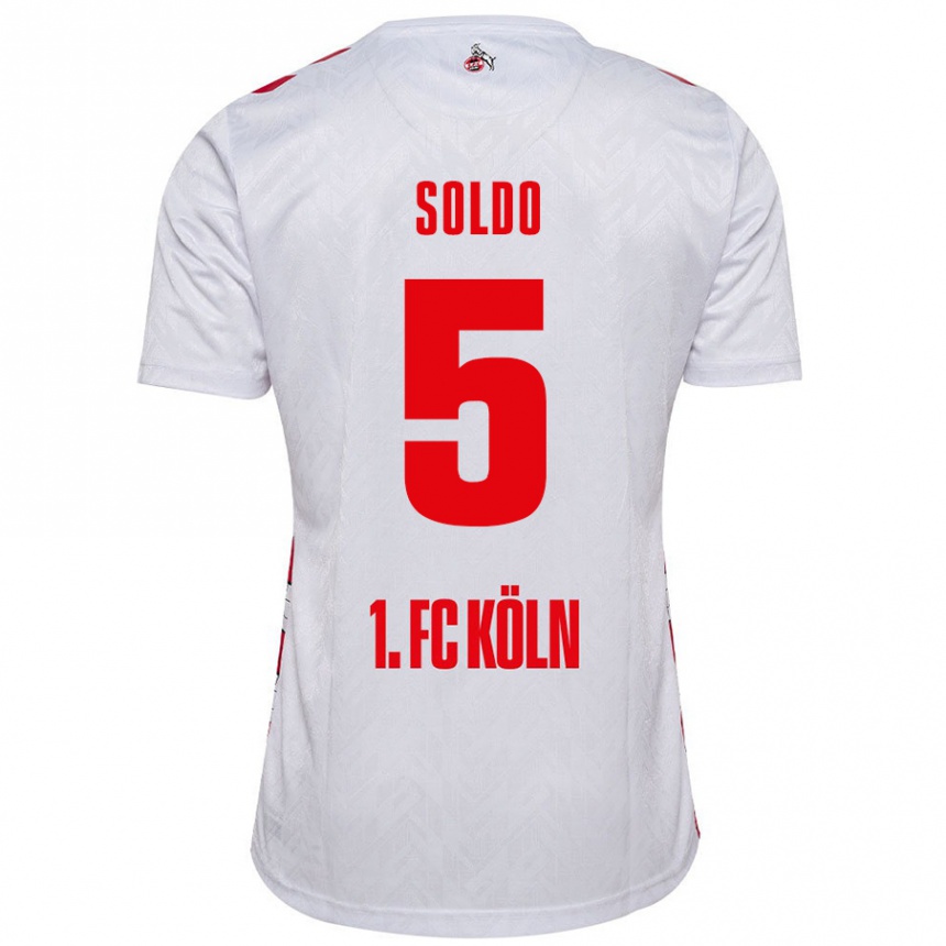 Női Labdarúgás Nikola Soldo #5 Fehér Piros Hazai Jersey 2024/25 Mez Póló Ing