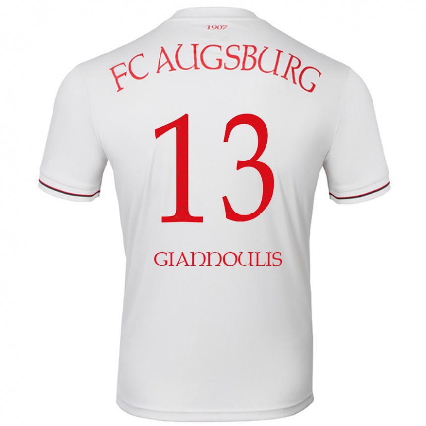 Női Labdarúgás Dimitrios Giannoulis #13 Fehér Hazai Jersey 2024/25 Mez Póló Ing