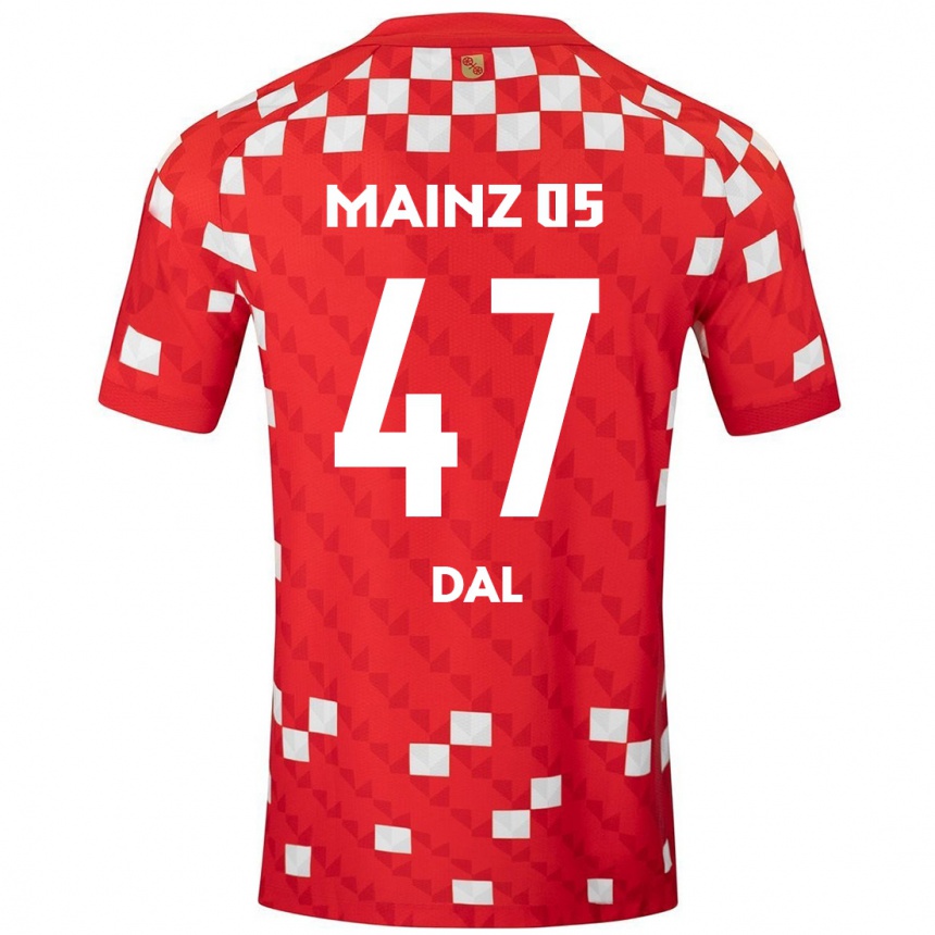 Női Labdarúgás Maxim Dal #47 Fehér Piros Hazai Jersey 2024/25 Mez Póló Ing