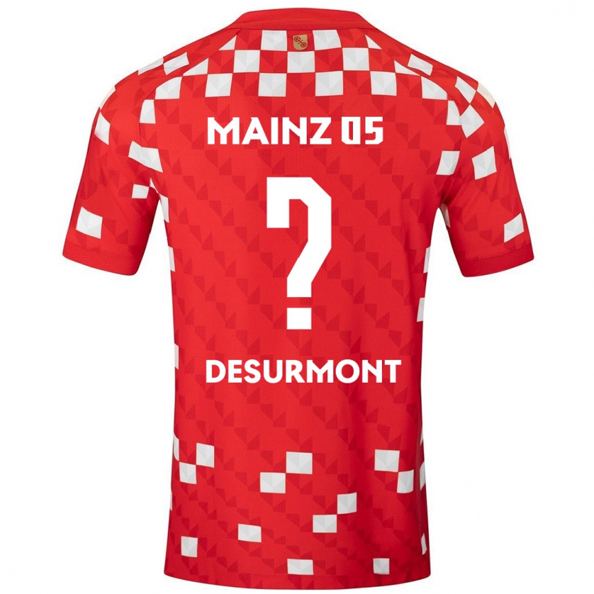 Női Labdarúgás Thomas-Lê Desurmont #0 Fehér Piros Hazai Jersey 2024/25 Mez Póló Ing