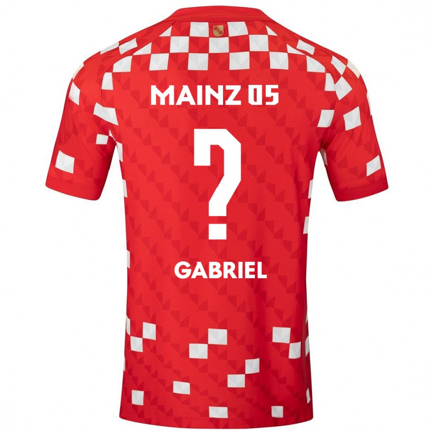 Női Labdarúgás Tebo Gabriel #0 Fehér Piros Hazai Jersey 2024/25 Mez Póló Ing