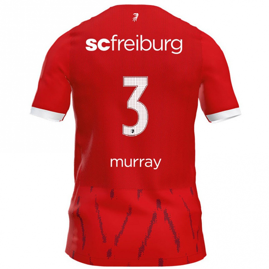 Női Labdarúgás Drew Murray #3 Piros Hazai Jersey 2024/25 Mez Póló Ing